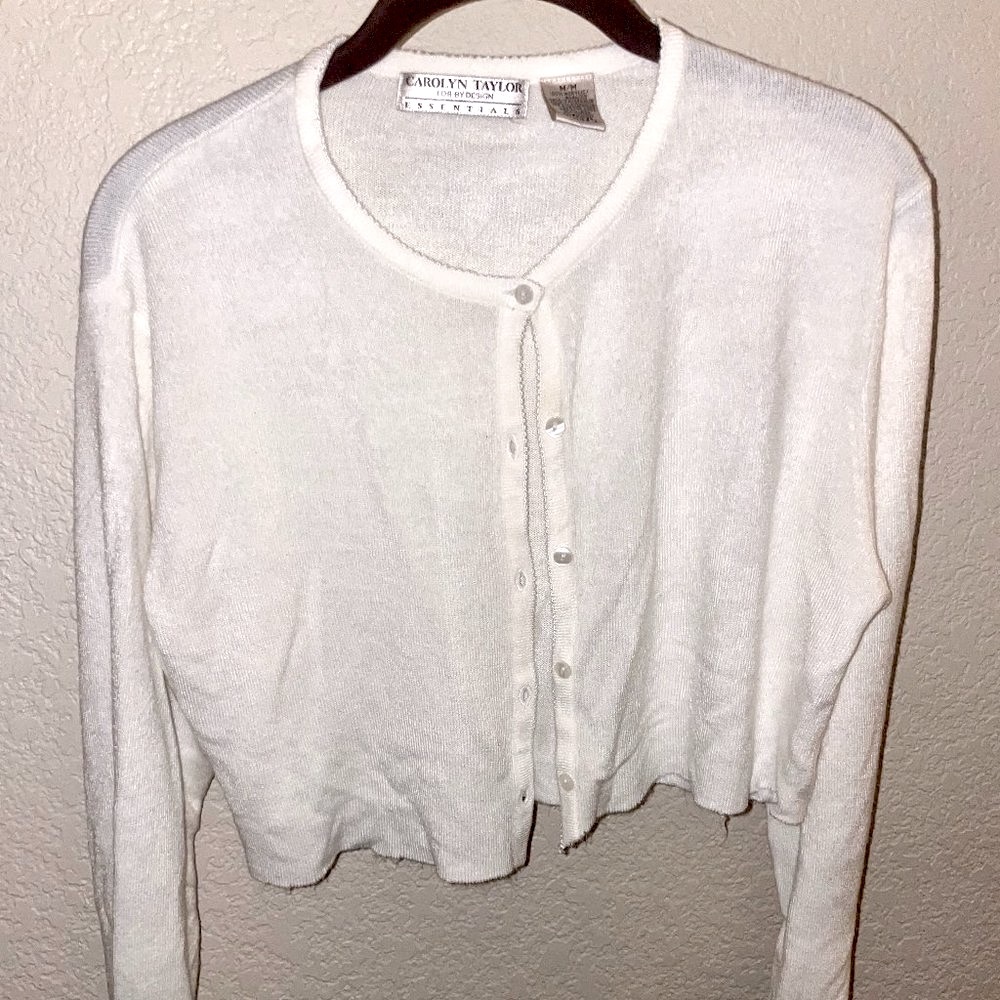 Carolyn Taylor Y2K Cropped Cardigan Medium